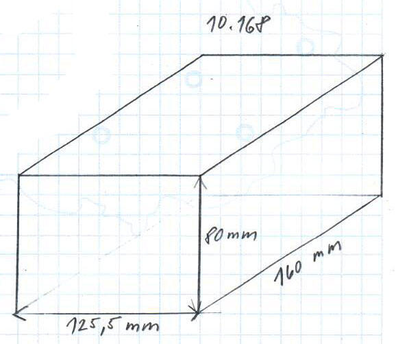 Gumová podložka zvedáku 160x125x80 mm
