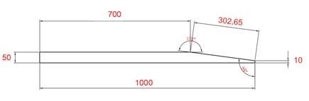 Gumová nájezdová rampa 50 mm