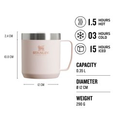 stanley camp mug 350ml rose quartz 14