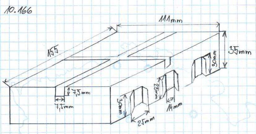 Gumová podložka zvedáku 155x111x35 mm