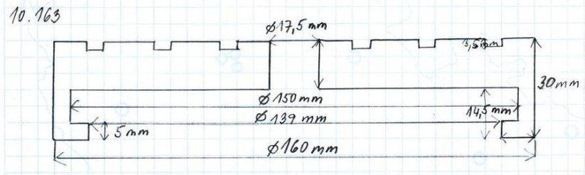 Gumová podložka zvedáku 160x30 mm