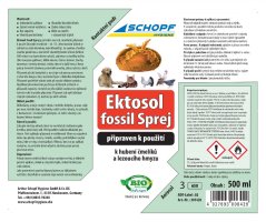 BIO křemenitý prášek ve spreji k hubení čmelíků i štěnic SCHOPF EKTOSOL FOSSIL SPRAY 500ml