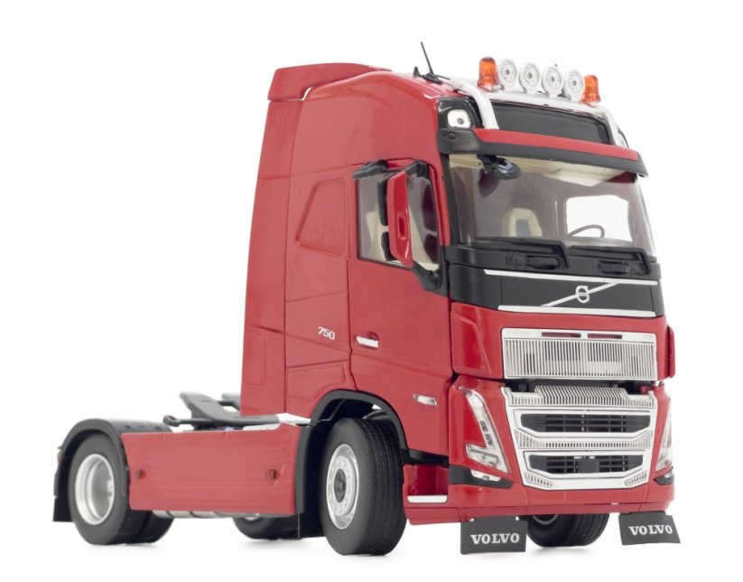 Model tahače Volvo FH5 truck 4x2 Červený Marge 132 přední pohled