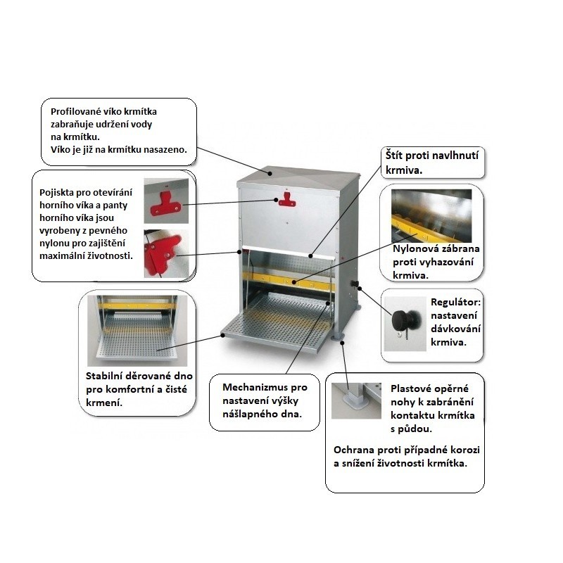 ALMA Basic automatické nášlapné krmítko pro drůbež