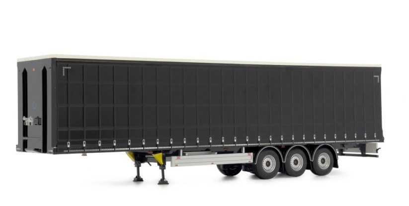 Model návěsu Plachtový pacton černý MarGe 132 boční pohled