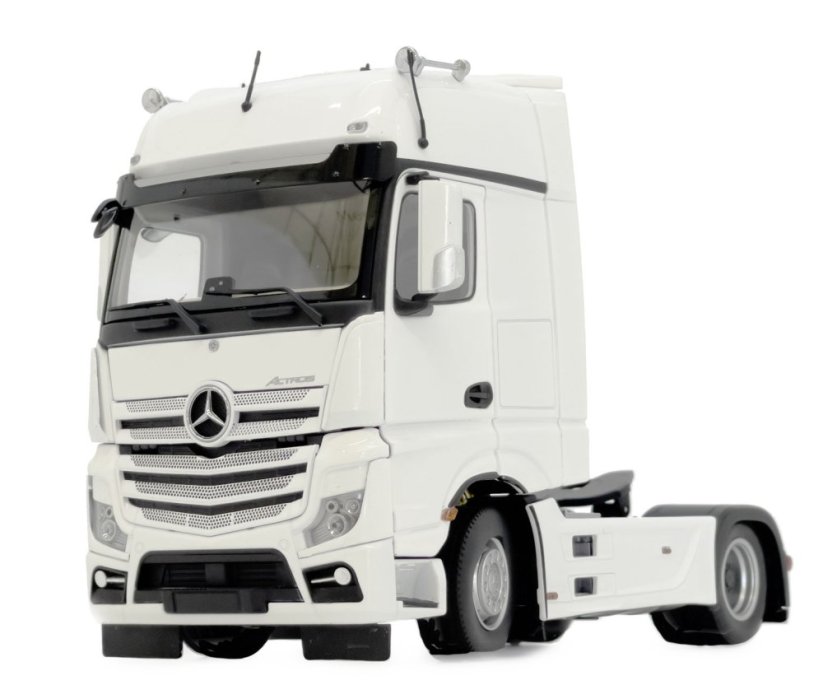 Model tahače Mercedes Benz Actros Gigaspace 4x2 Bílá MarGe 132 boční pohled