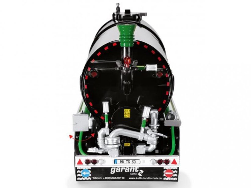 Návěsová cisterna Garant TSA 30.000 černá Wiking pohled zezadu