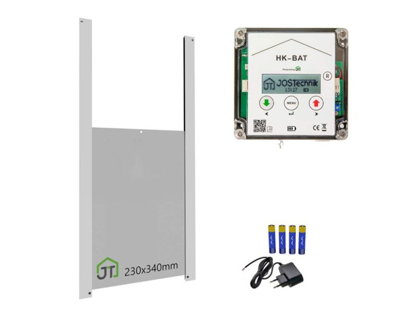 Komplet automatického otevírání a zavírání kurníku JOSTechnik HK-Bat 23x34 D