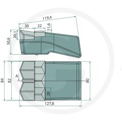 Karbidové kladivo pro frézy Kirpy montážní rozměr 84mm 2 Karbidové kladivo pro frézy Kirpy montážní rozměr 84mm 2