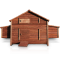 Dřevěný kurník a husník MOSKVA, 1880x1130x870 mm