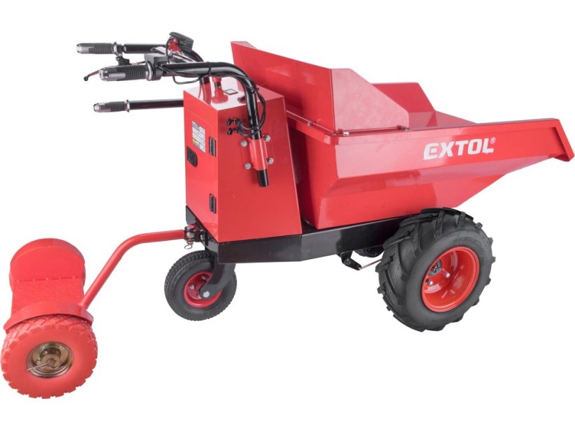 DUMPER Transportér EXTOL PREMIUM s pojezdem aku | nosnost 400 kg | 200l | 54V Li-ion | baterie 15Ah