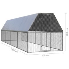 Venkovní klec - oplocený výběh - 2x8x2m