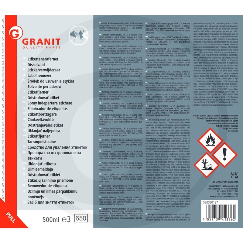 Odstraňovač etiket 500 ml 1