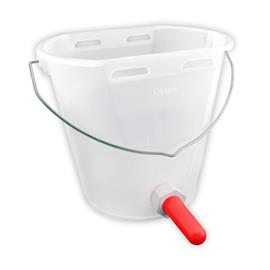 Kbelík pro telata GEWA s dudlíkem 8 l transparentní, bez držáku