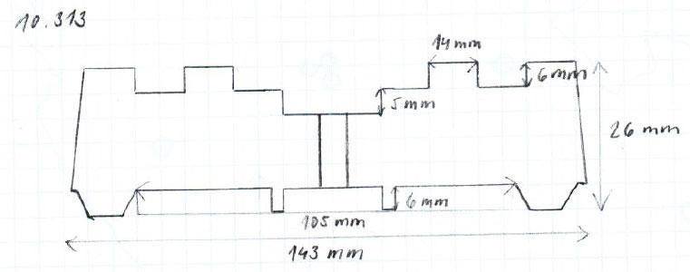 Gumová podložka zvedáku 143 x 26 mm