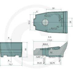 Karbidové kladivo pro frézy Gyro Trac 500HF, 700HF, 500HDM, 400HL 3 Karbidové kladivo pro frézy Gyro Trac 500HF, 700HF, 500HDM, 400HL 3