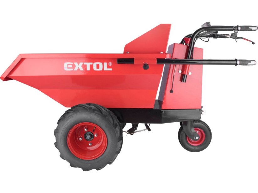 DUMPER Transportér EXTOL PREMIUM s pojezdem aku | nosnost 400 kg | 200l | 54V Li-ion | baterie 15Ah