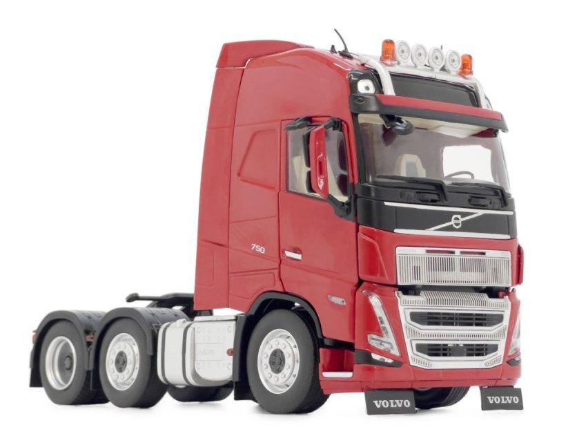 Model tahače Volvo FH5 truck 6x2 Červený Marge 132 boční pohled