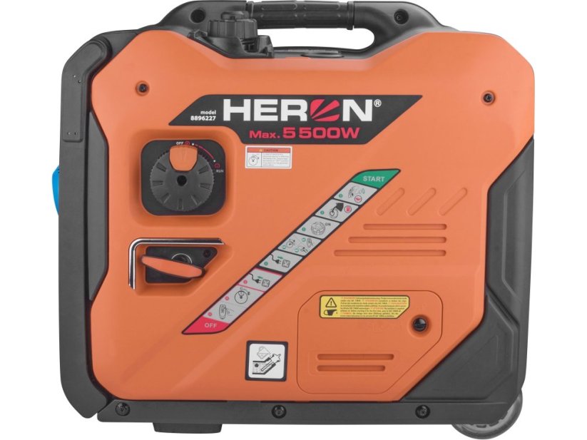 HERON elektrocentrála digitální invertorová, 5,5kW, elektrický start, podvozek