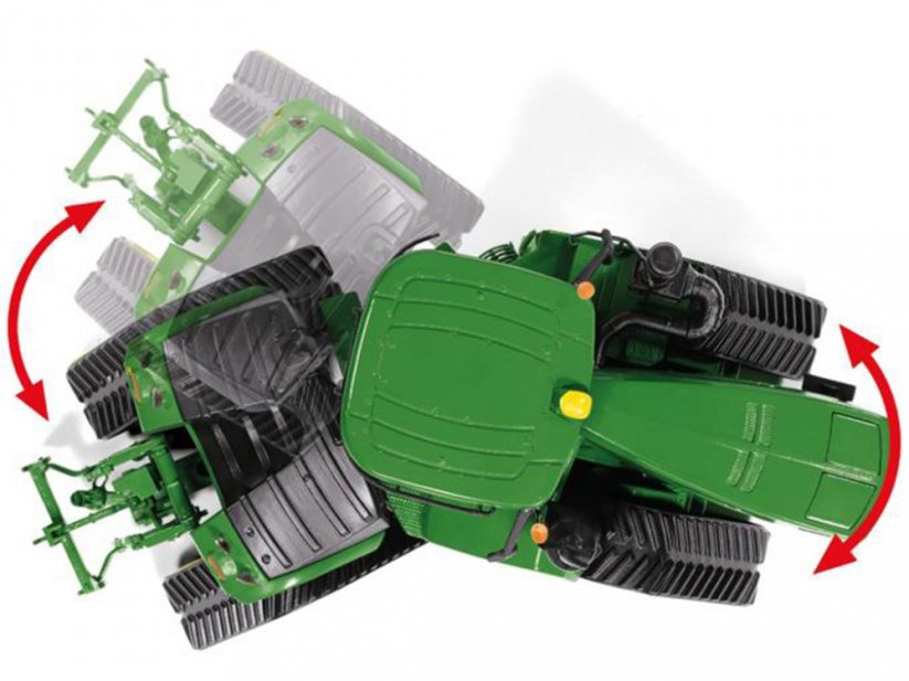 Model traktoru John Deere 9620RX Pásový Wiking v kloubovém provedení s funkčním 3d zatáčením