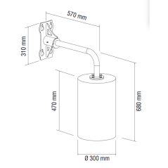 Kartáčové drbadlo pro ovce a kozy Melasty mini - 470x300 mm, statické