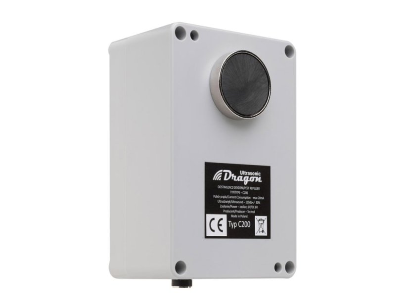 Vodotěsný ultrazvukový plašič na kuny, myši a potkany DRAGON ULTRASONIC C200