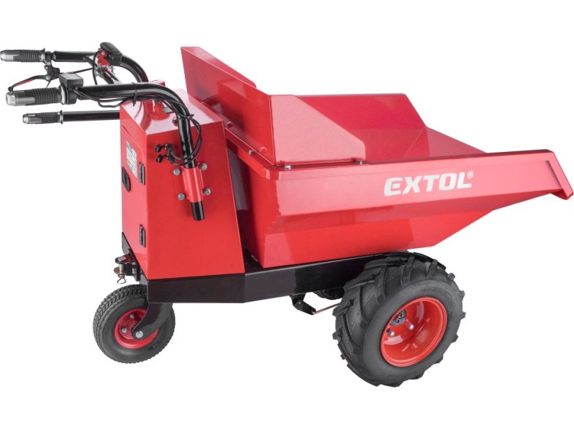 DUMPER Transportér EXTOL PREMIUM s pojezdem aku | nosnost 400 kg | 200l | 54V Li-ion | baterie 15Ah