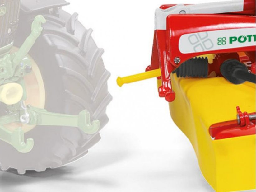 Model čelní sekačky na traktor Pottinger Novacat Wiking připojení do předního závěsu traktoru s funkčním kardanem