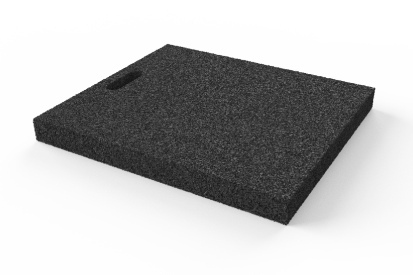 Gumová výplňová podložka 530x470x50 mm