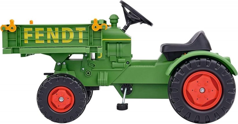 Dětský šlapací traktor Fendt BIG na řetězový pohon s plošinou a klaksonem 5