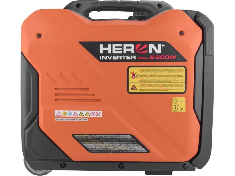 HERON elektrocentrála digitální invertorová, 5,5kW, elektrický start, podvozek