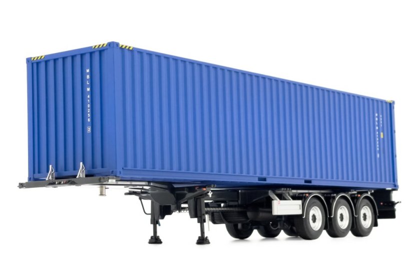 Model návěsu na kontejnery Pacton bez kontajneru MarGe 132 s velkým kontajenrem
