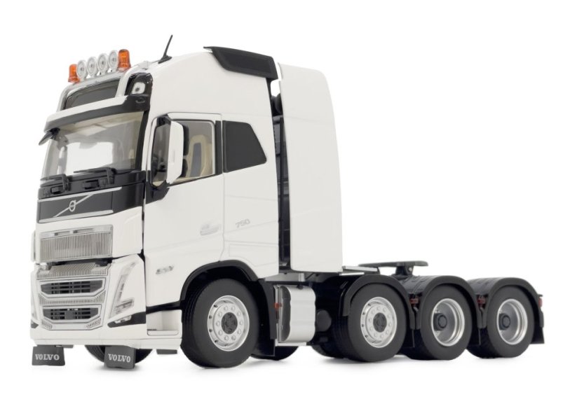 Model tahače těžkých nákladů Volvo FH5 truck 8x4 bílý MarGe 132