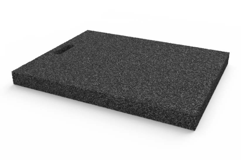 Gumová výplňová podložka 633x500x50 mm