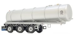 Model návěsu cisterny D Tec tank trailer stříbrný MarGe 132