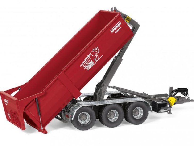 Model kontejnerového nosiče Krampe THL 30L s kontejnerem Big Body 751 Wiking funkční sklápění kontejneru