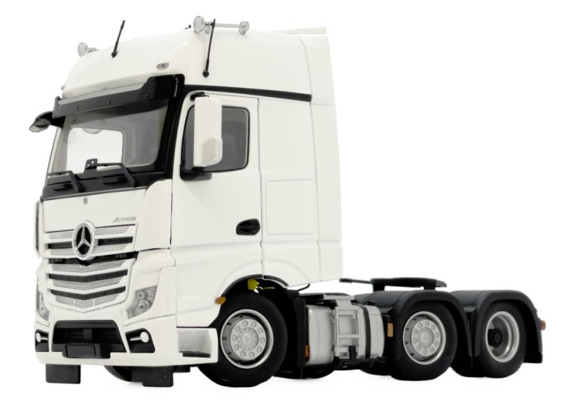 Model tahače Mercedes Benz Actros Gigaspace 6x2 bílá MarGe 132 boční pohled