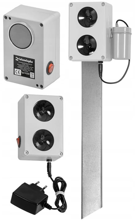 Vodotěsný ultrazvukový plašič na kuny, myši a potkany DRAGON ULTRASONIC CH200 | 2x reproduktor