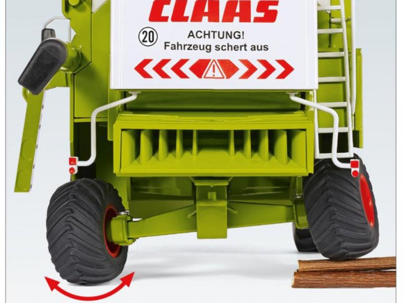 Model kombajnu Claas Commandor 116CS Wiking výkyvná a zatáčecí náprava