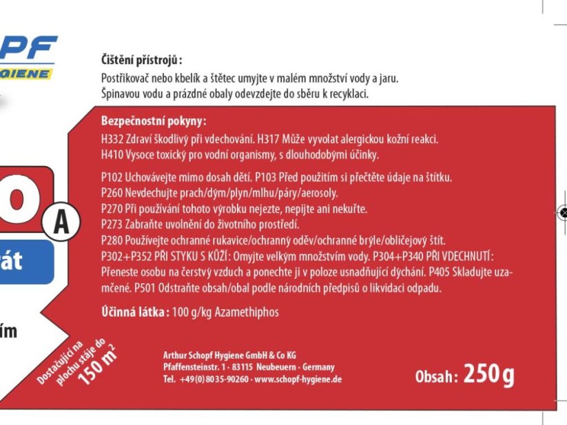 Koncentrát k hubení much Schopf LD 100A 250g