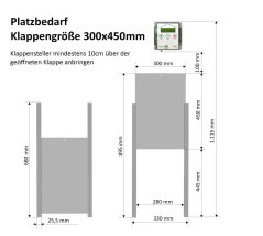HK Bat + duck flap 300x450mm