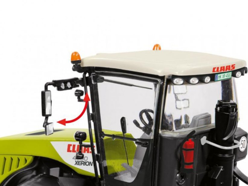 Model traktoru Claas Xerion 4500 od Wiking sklápěcí zpětná zrcátka