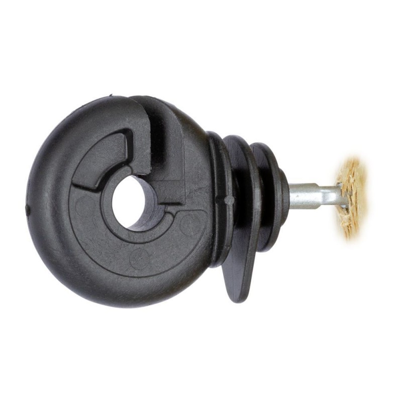 Izolátor kruhový pro elektrický ohradník, vyztužený s vrutem