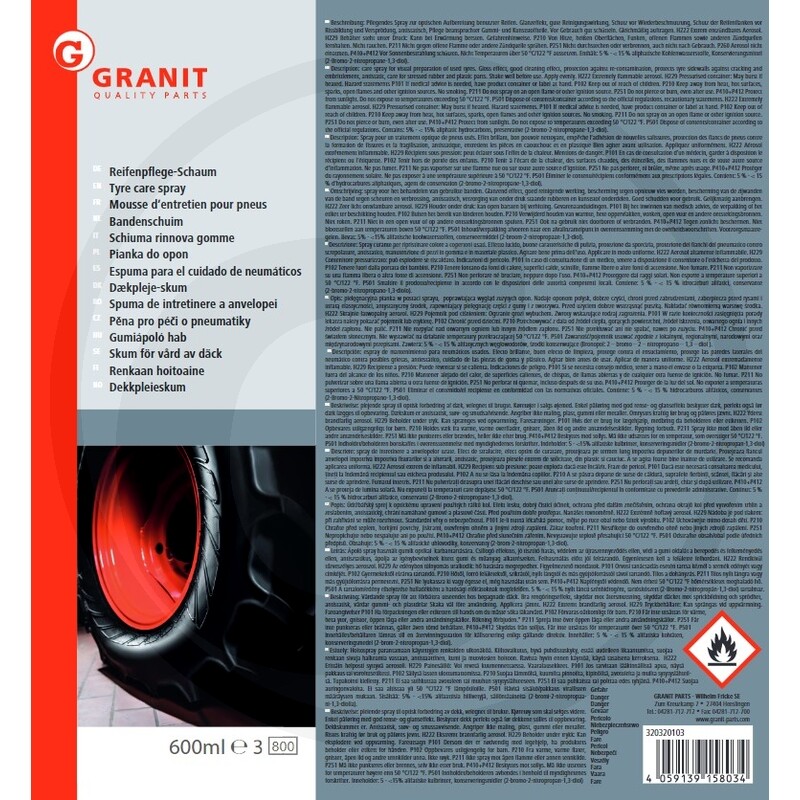 Pěna pro péči o pneumatiky 600 ml 1