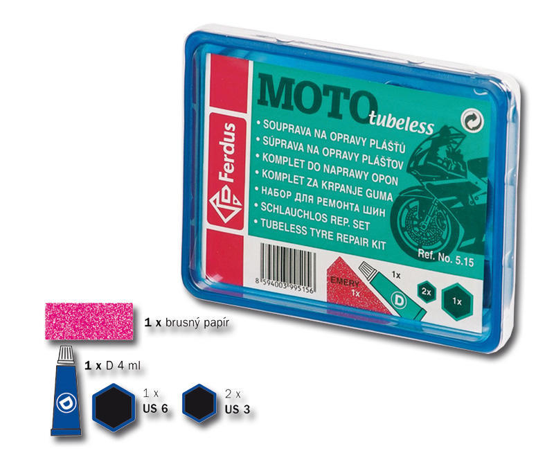 MOTO tubeless Opravná sada na motocykl