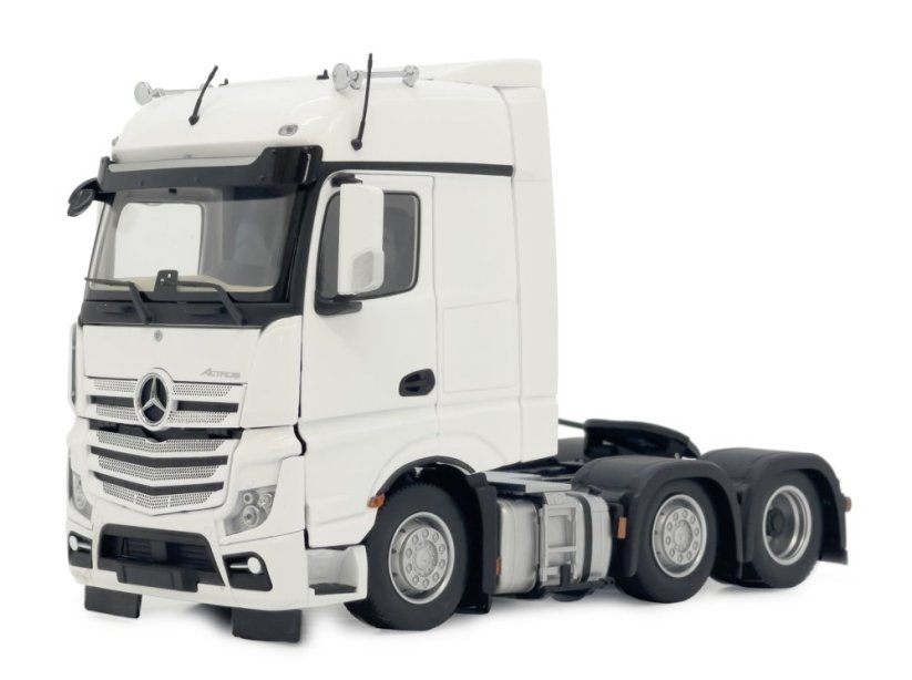Model tahače Mercedes Benz Actros Bigspace 6x2 Bílá MarGe 132 boční pohled
